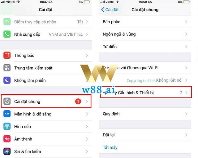 Cài đặt tin cậy cho ứng dụng trên điện thoại iOS