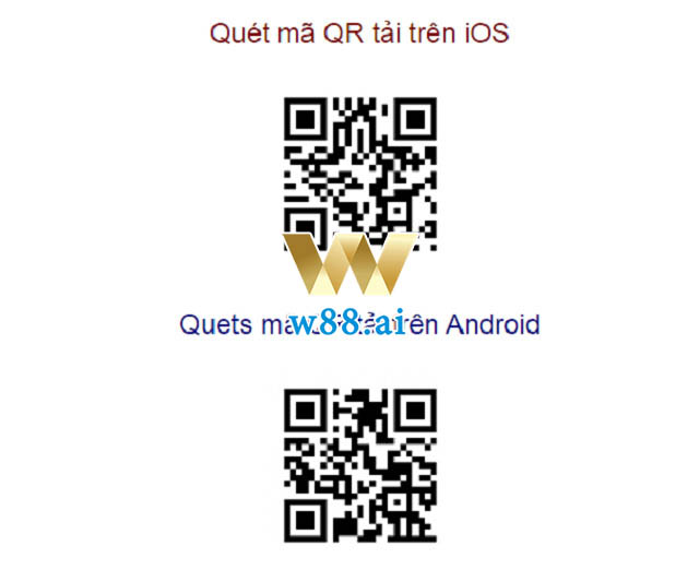 Quét mã QR để tải về ứng dụng W88 cho điện thoại Android