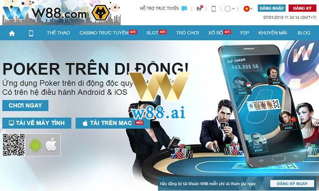 Tải ứng dụng Poker Online tại W88